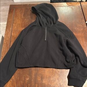 Black Cropped Hoodie